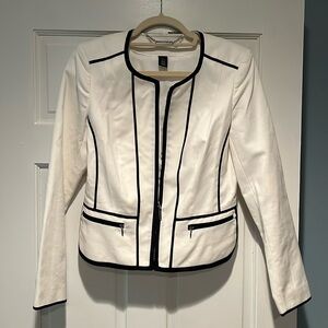 WHBM jacket with black detail